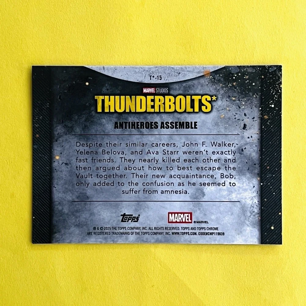 2025 Topps Chrome Marvel Studios #T-15 Antiheroes‎ Assemble Thunderbolts